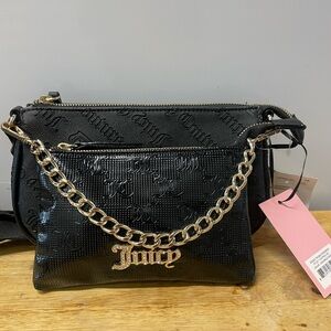 Juicy Couture Black Crossbody Bag with Gold Chain